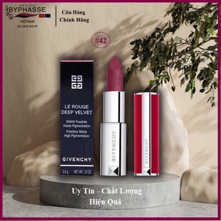 Son Givenchy Velvet 42 Violet Velours Màu Tím Mận