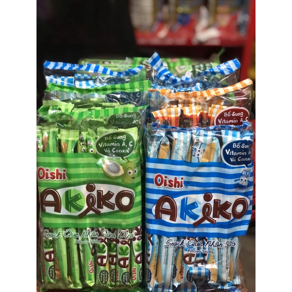 Bánh snack que Akiko Oishio các vị (Gói 20 que)