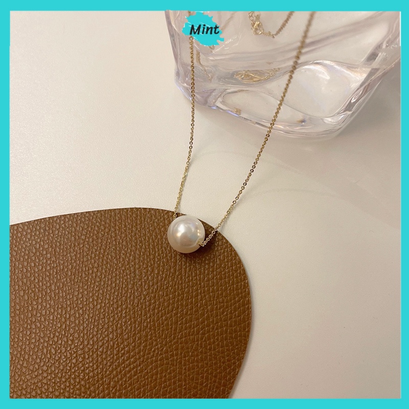 Dây Chuyền Ngọc Đơn ❤️FREESHIP❤️ Vòng Cổ Đơn Giản Thanh Lịch Phong Cách Hàn Quốc