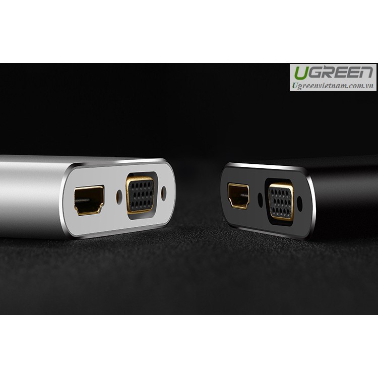 Cáp chuyển đổi Mini Displayport to HDMI / VGA chính hãng Ugreen 20422 màu đen