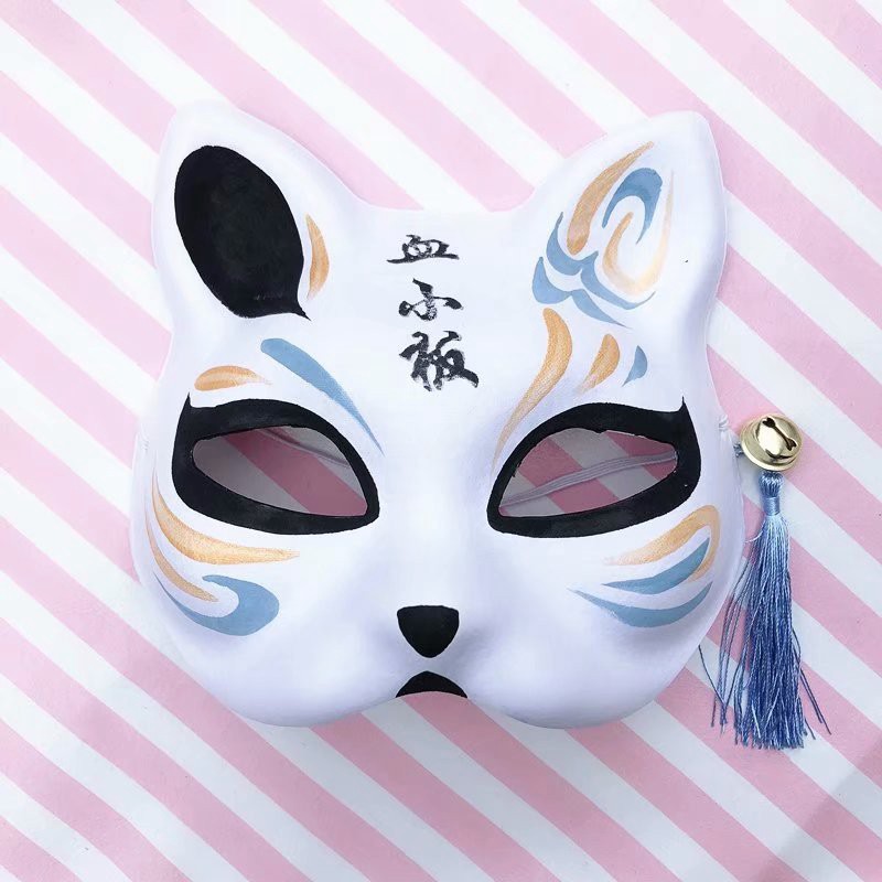 (Mask fox_cosplay) Mặt nạ mèo/Mặt nạ cáo/Vẽ sẵn Mặt Nạ Mèo Thần Tài Mặt Nạ Hồ ly, mặt nạ mèo thủ công | BigBuy360 - bigbuy360.vn