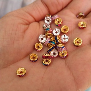 10 -50 charm đá 6mm mix vòng hạt,hoa tai