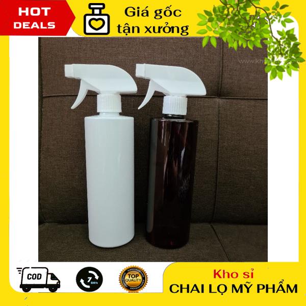 Chai Xịt Phun Sương ❤ GIÁ TẬN GỐC ❤ Chai nhựa pet Vòi Xịt Kính 500ml Trong Cao rỗng chiết mỹ phẩm, dung dịch .