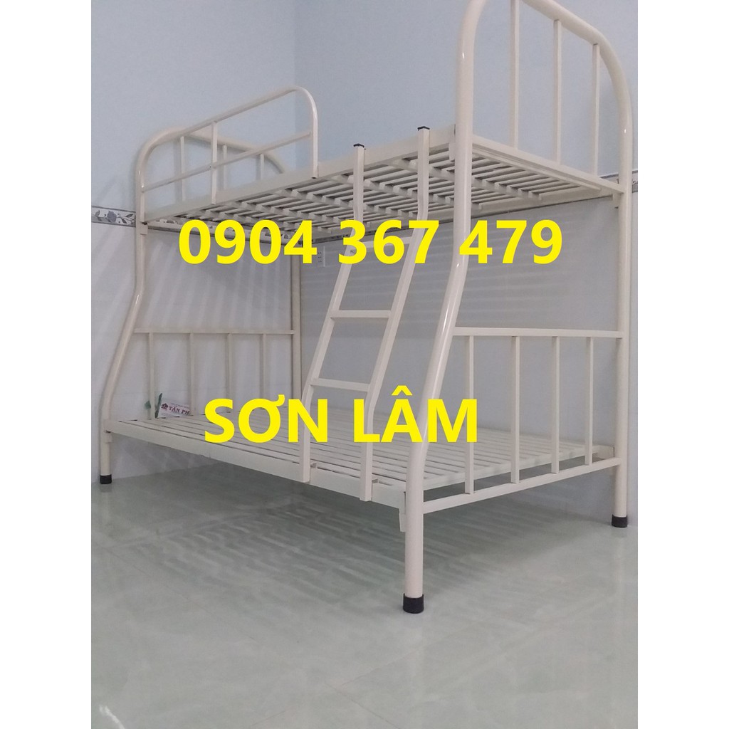 GIƯỜNG TẦNG SẮT TRÒN - NGANG 1M2 x 1M - GIÁ XƯỞNG