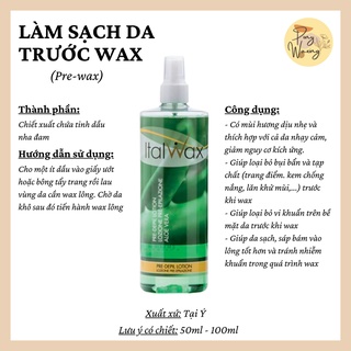 Dung dịch vệ sinh trước wax - prewax skin