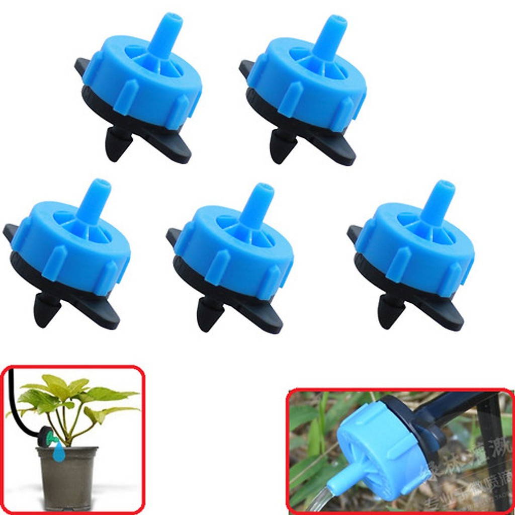 béc tưới nhỏ giọt bù áp 2 lít, Đầu tưới nhỏ giọt có bù áp chống rỉ 2L/H hỗ trợ hệ thống tưới