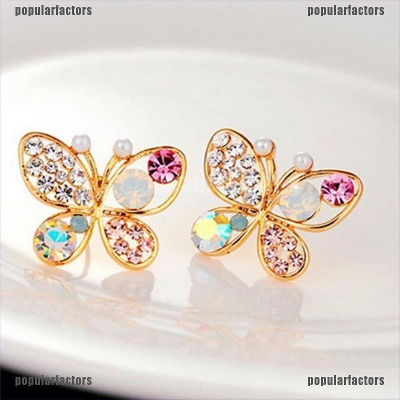 Khuyên Tai Hình Bướm Đính Đá Thời Trang