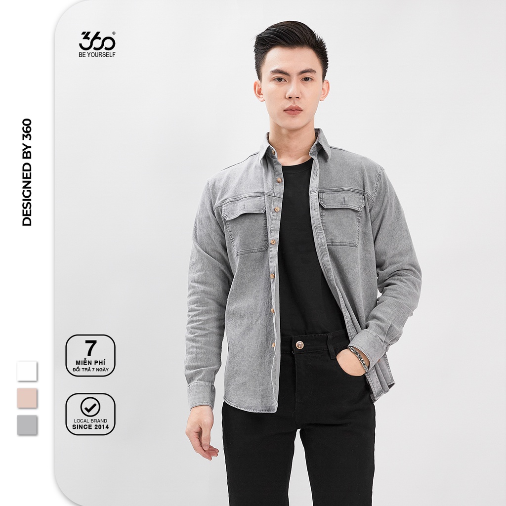 Áo sơ mi khaki thương hiệu thời trang nam 360Boutique chất liệu cao cấp - SDKTK251 | BigBuy360 - bigbuy360.vn