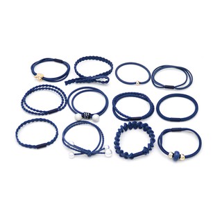 Sét 12 dây buộc tóc Hàn Quốc, chun cột tóc thời trang