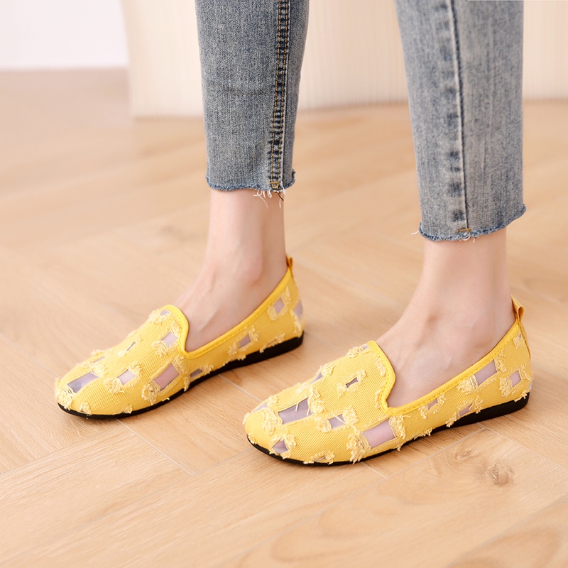 Giày Búp Bê Đế Bằng Thiết Kế Thoáng Khí Thời Trang Cho Nữ