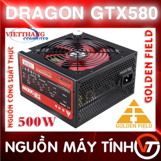 Nguồn máy tính công sức thực 500W Golden Field Dragon GTX580 Còn BH T5 2022 ( Cũ - thumbnail