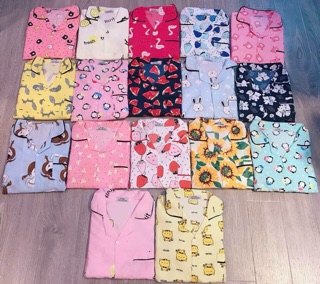 Bộ pizama hình chất kate thái