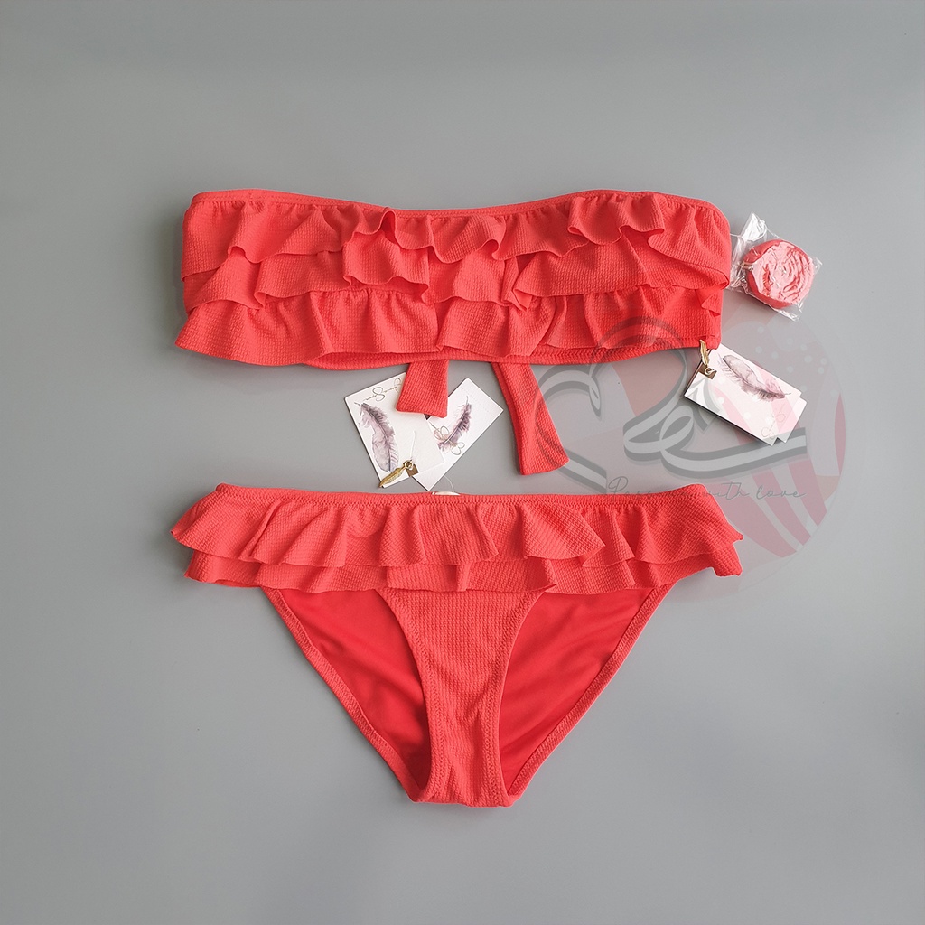 Bộ bơi hai mảnh quây ngực cách diệu bèo nhún Jessica xuất khẩu Mỹ