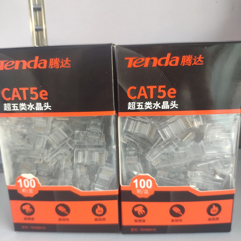 [Chính Hãng] Đầu RJ45 Tenda TEH5E010 Cat5e 100 cái / Hộp