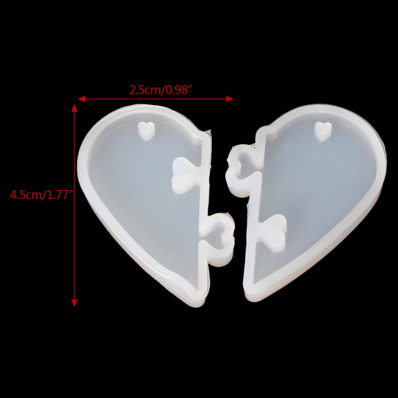 Khuôn Silicone Hình Trái Tim Làm Móc Khóa DIY