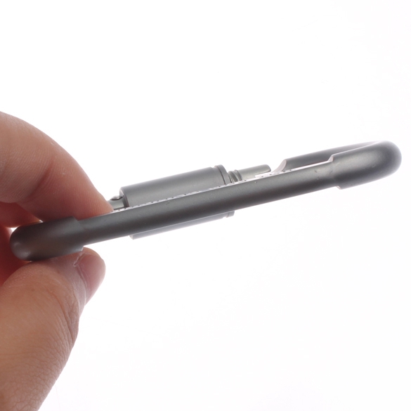 D-Shaped Aluminum Screw Lock Hook Clip Keyring Outdoor Camping Sport