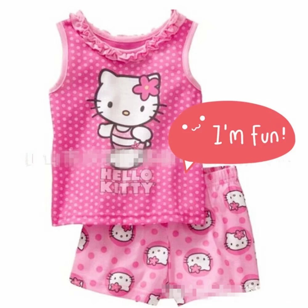 Đầm ngủ in hình Hello Kitty dễ thương cho bé gái