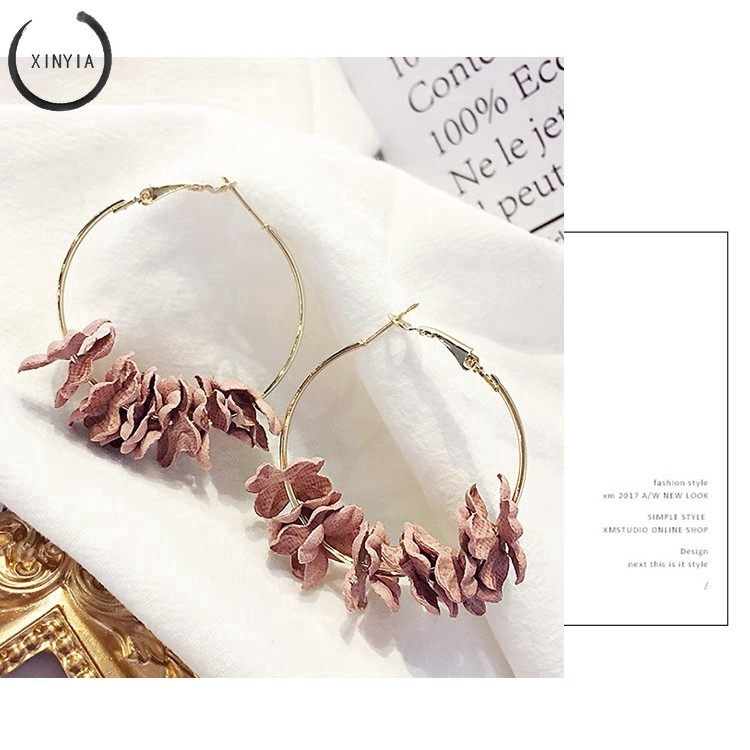 Khuyên Tai Phối Hình Hoa Xinh Xắn Nhiều Màu Cho Nữ