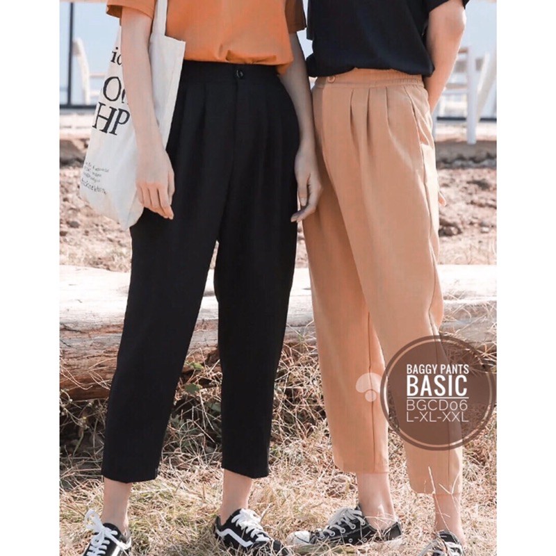 Baggy vải bigsize lưng thun