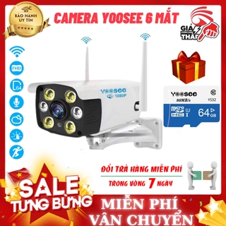 ( Bảo Hành 5 Năm) Camera Yoosee Ngoài Trời 3.0Mpx 6 Đèn Led - Tiếng Việt Kèm Thẻ Chính Hãng Yoosee