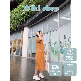 Váy thun cộc tay dáng dài phom rộng suông cực đẹp - váy đầm nữ cộc tay chất len tam freesize giá siêu rẻ C64