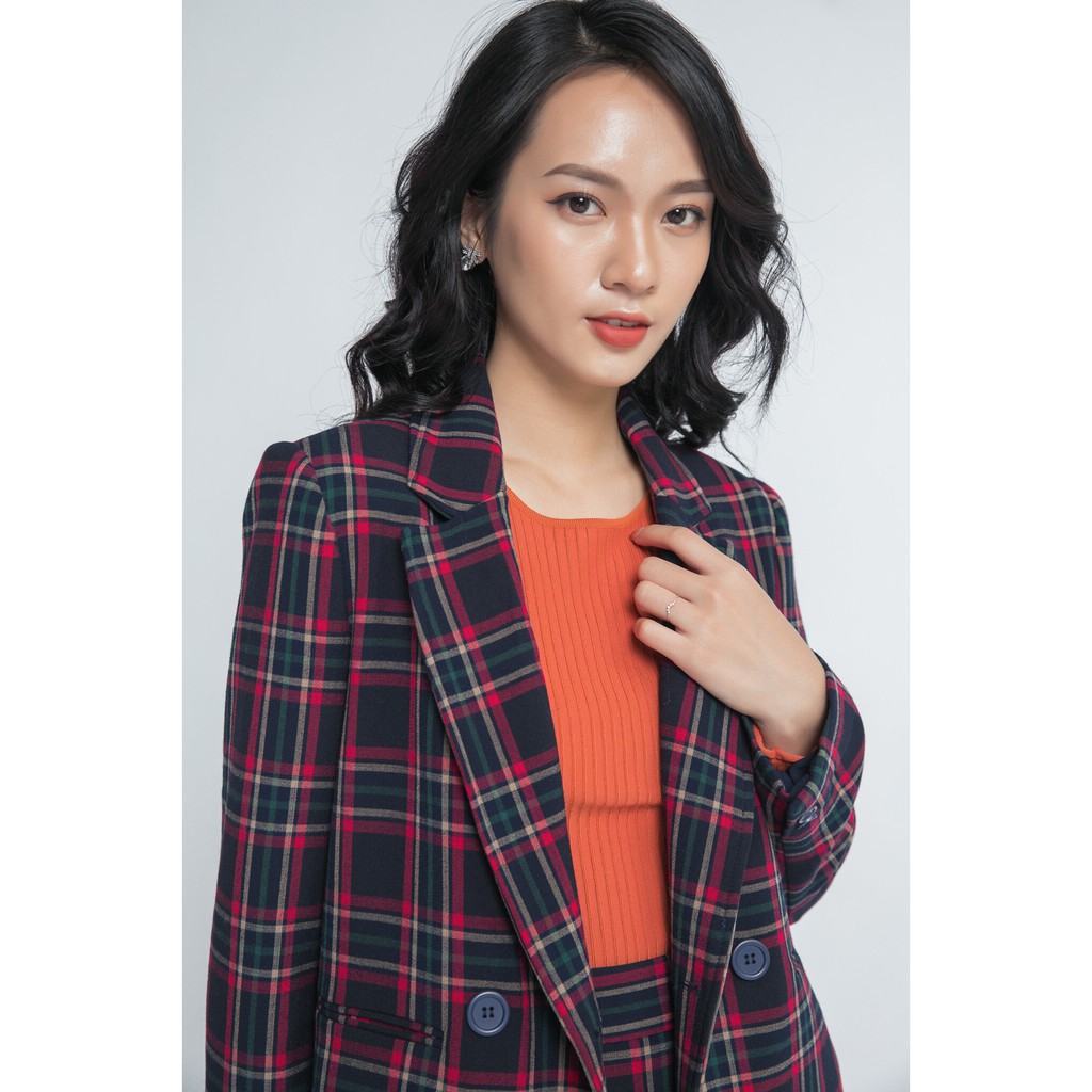 [Mã WABRIVY33 giảm 10% tối đa 50k đơn từ 250K] Áo Vest họa tiết kẻ nữ IVY moda MS 67B6773
