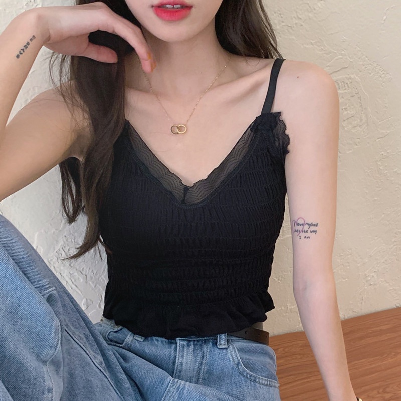 Áo Bra 2 Dây Nhún - Bra Dáng Dài Xòe - Áo Ngực Không Gọng Dây Điều Chỉnh AMY BRA  B884