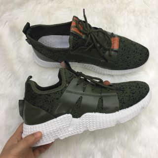 Giày sneaker nam buộc dây phối da sườn