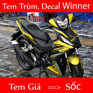 Tem trùm winer vàng đen motocross