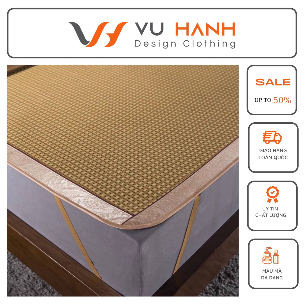 Chiếu mây lụa điều hòa tặng kèm 2 vỏ gối | Shop Vũ Hạnh