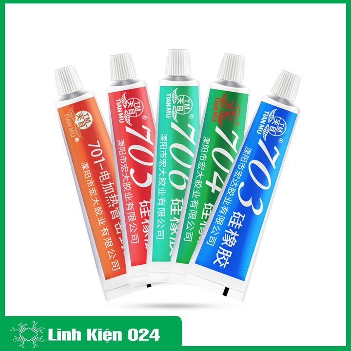 Keo silicone 703 màu trắng cực dày dán và niêm phong linh kiện