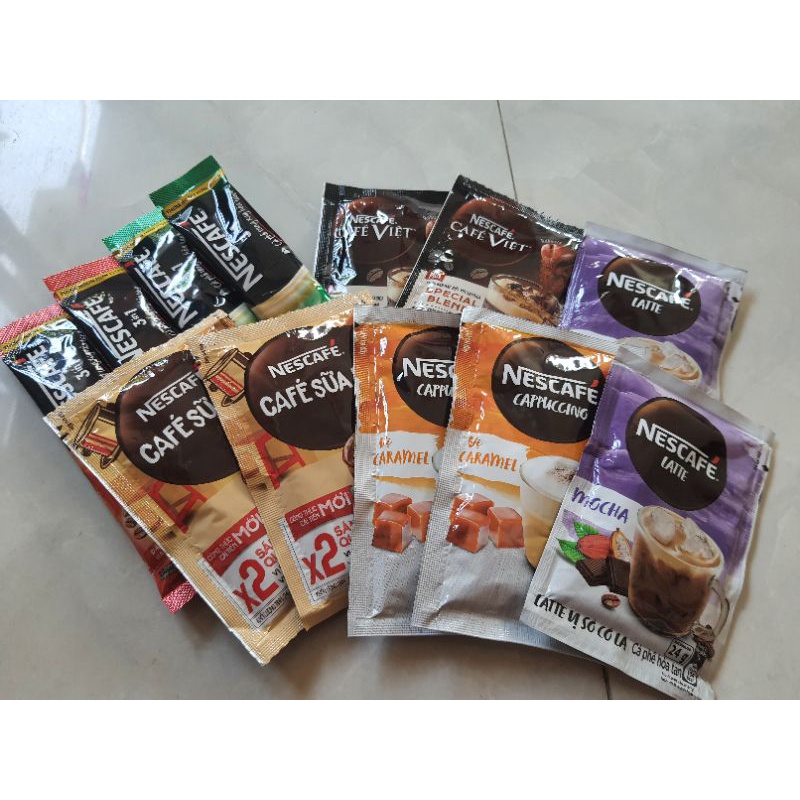 Combo 12 gói Nescafe các vị date 3.2023