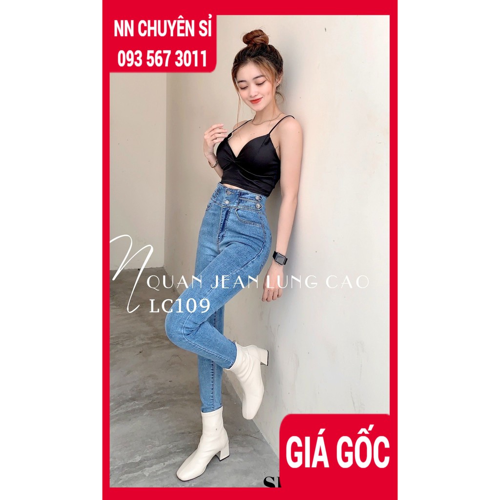 HÀNG ĐẸP⚡ QUẦN JEAN NỮ LƯNG CAO LC109 ⚡ QUẦN JEAN DÀI NỮ CO GIÃN ⚡ QUẦN JEAN BODY NỮ