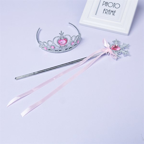 Set Vương Miện Gậy Phép Cho Bé Gái Hóa Trang Công Chúa Elsa, Anna