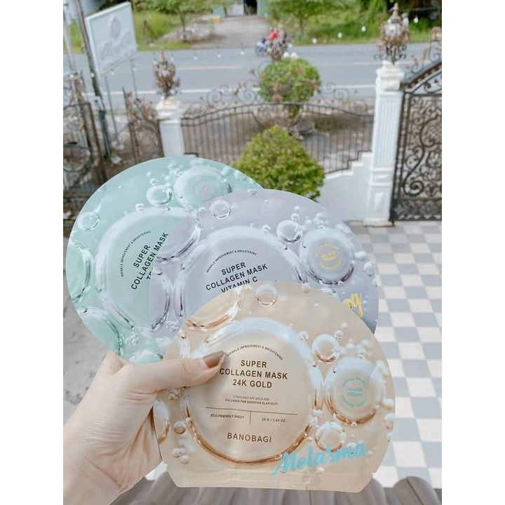 Mặt Nạ Banobagi Super Collagen Mask Dưỡng Trắng Da Giảm Mụn Nám Cao Cấp Mẫu Mới (Miếng lẻ)