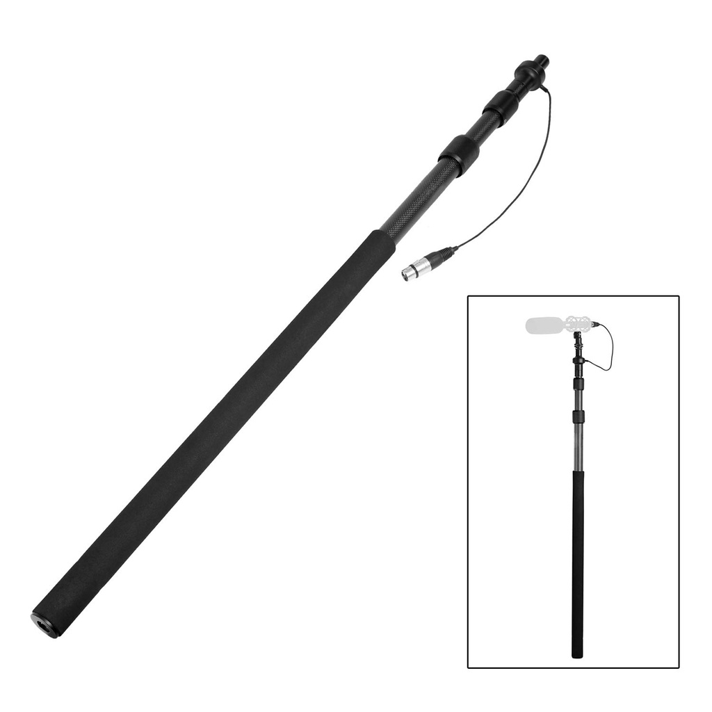 BOYA BY-PB25 - Hàng Chính Hãng - Boompole tích hợp cáp nối cổng XLR hỗ trợ thu âm/phỏng vấn