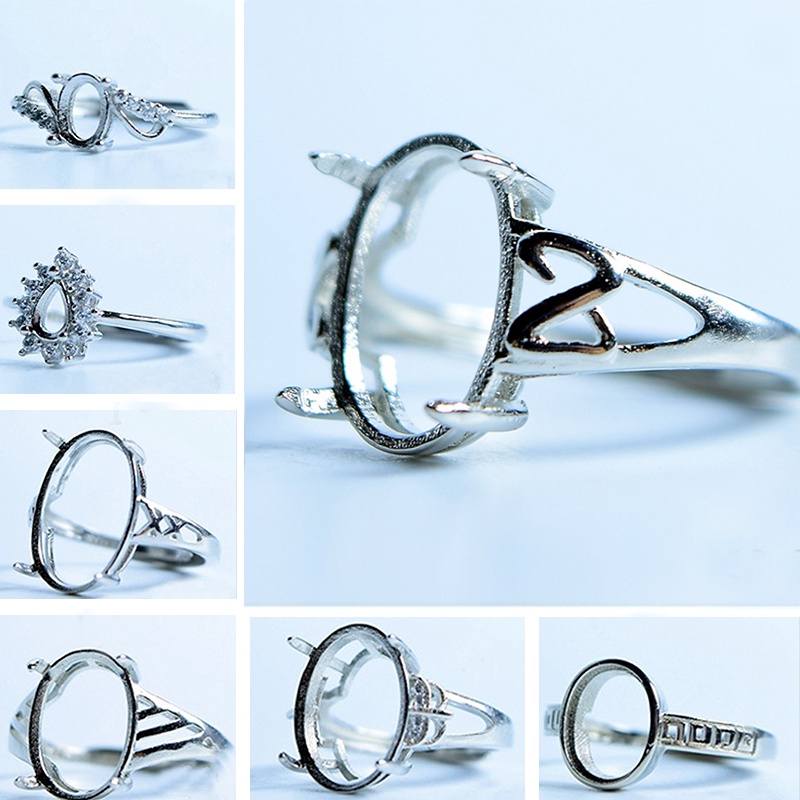 Phụ Kiện Nhẫn Mặt Kính Cabochons Có Thể Điều Chỉnh Dành Cho Nam Nữ DIY