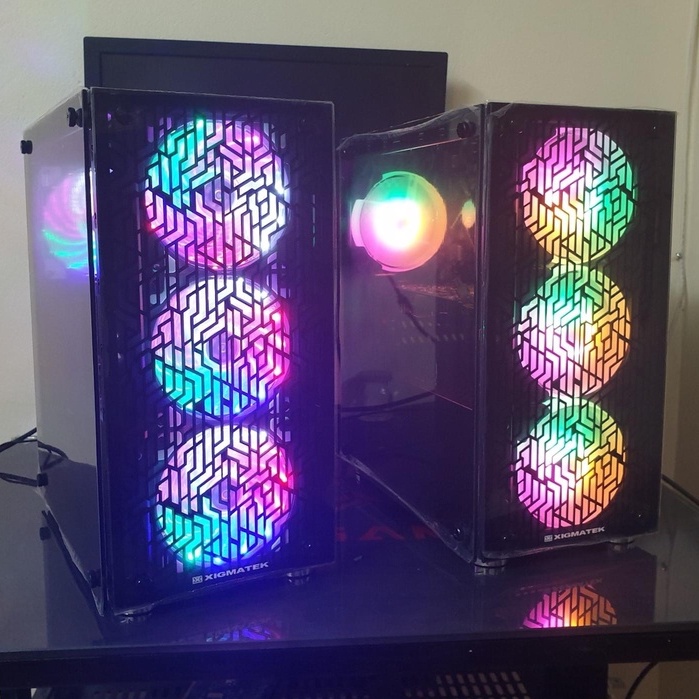 Case chơi game VGA rời option làm đồ họa văn phòng vỏ Led RGB mặt kính đẹp giá rẻ có thu wifi internet không dây