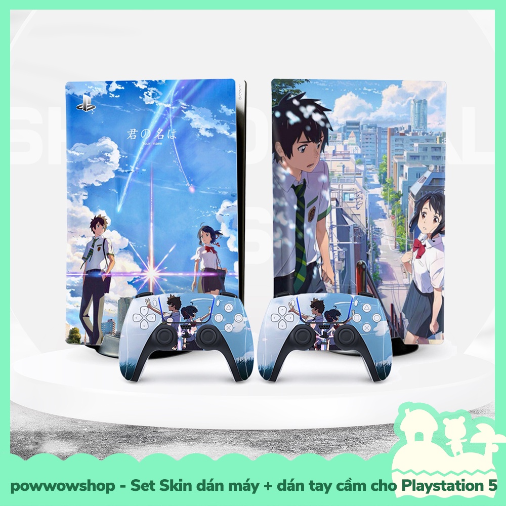 PS5 Disk Set Skin Decal Dán Máy Game Playstation 5 và Dán Tay Cầm Anime Manga Game