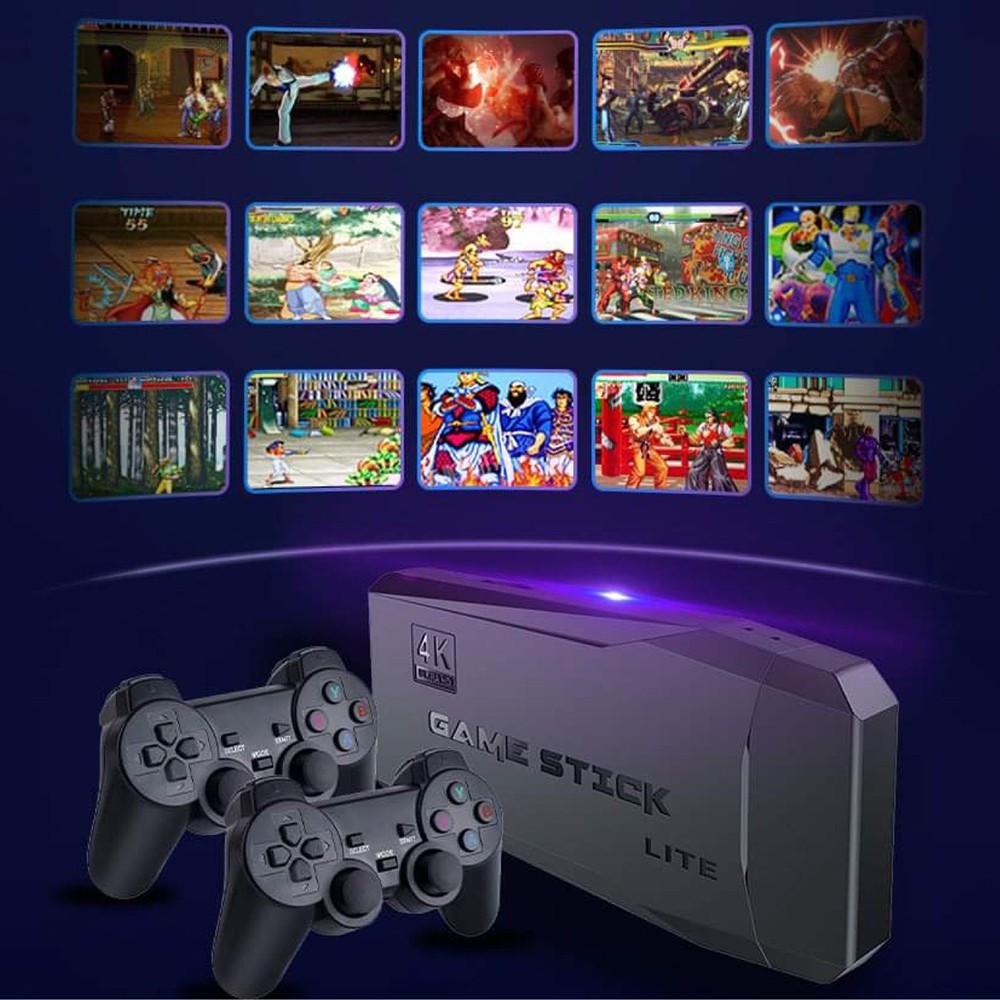 10000/3500 Trò chơi 4K HDMI Game Stick Bảng điều khiển không dây Dual/Single Player Video Game Box Retro Ps1/Cps/Fc/Gb 10+ Emulators