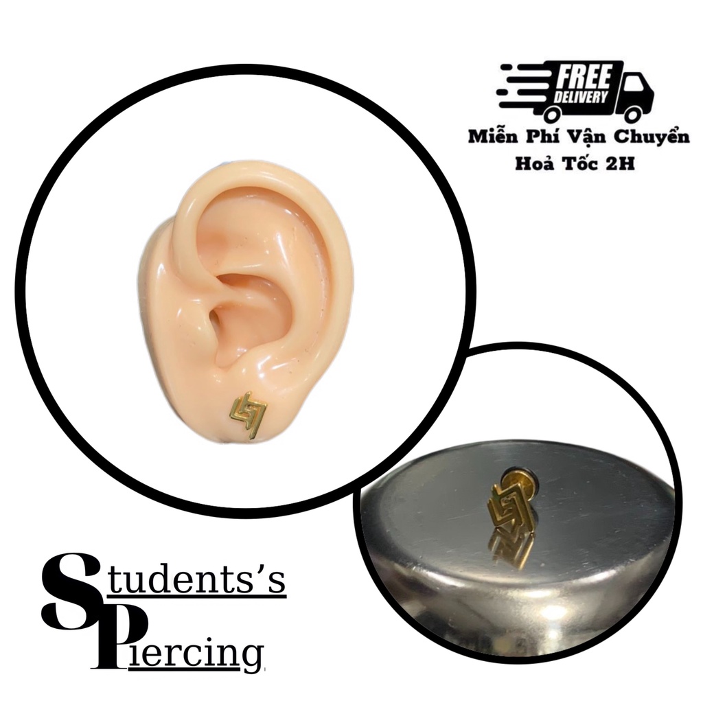 KHUYÊN TAI HÌNH HỌC CÁ TÍNH - KHUYÊN THÉP 316L KHÔNG GỈ