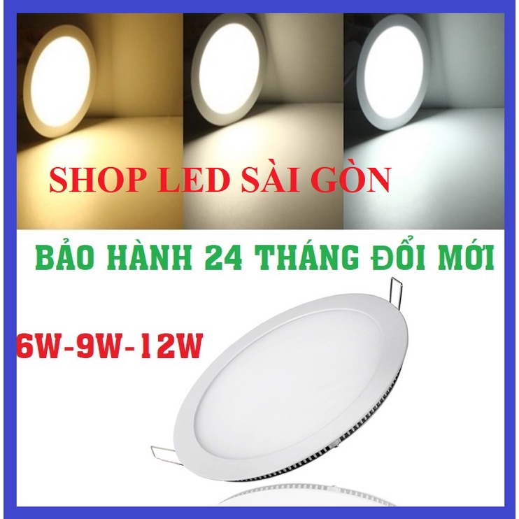 ĐÈN LED ÂM TRẦN SIÊU MỎNG 3 CHẾ ĐỘ 6W,9W,12W - ĐÈN LED ÂM TRẦN 3 MÀU - BẢO HÀNH 2 NĂM