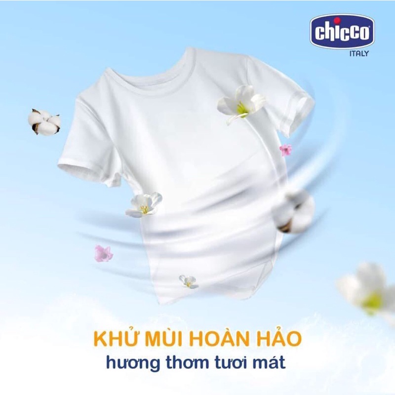 NƯỚC GIẶT CHICCO KHÁNG KHUẨN &amp; NƯỚC XẢ CHICCO CHO DA NHẠY CẢM 0M+
