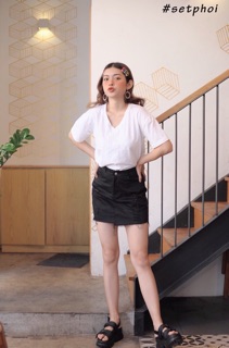 Áo trơn Basic Tee nhiều màu cổ tim xb