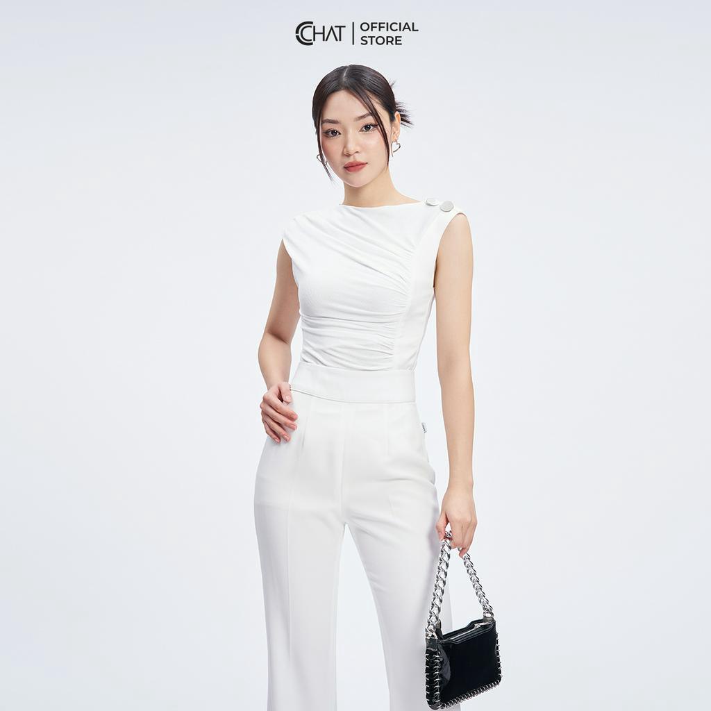Áo Thun 𝐂𝐂𝐇𝐀𝐓 Kiểu Nhún Phối Sườn Chất Vải Cao Cấp Co Giãn 4 Chiều 53TNC8004OT