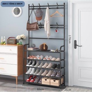 [ BAO GIÁ TOÀN QUỐC ] Kệ Treo Quần Áo Kệ Để Giày Dép Chữ L 5 Tầng Mẫu Mới Siêu To Chắc Chắn