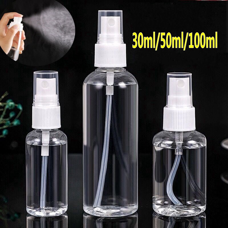 Bình xịt rỗng bằng nhựa trong suốt 30ml/50ml/100ml