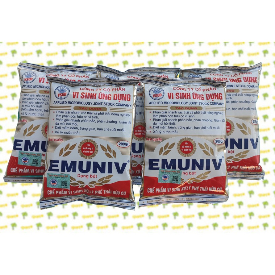 [Combo 5 Gói] Men vi sinh EMUNIV dạng bột để ủ làm phân bón