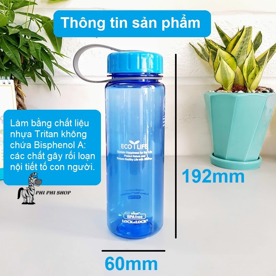 Bình nước nhựa Tritan Lock&amp;Lock Eco Life dung tích 500ml ABF613