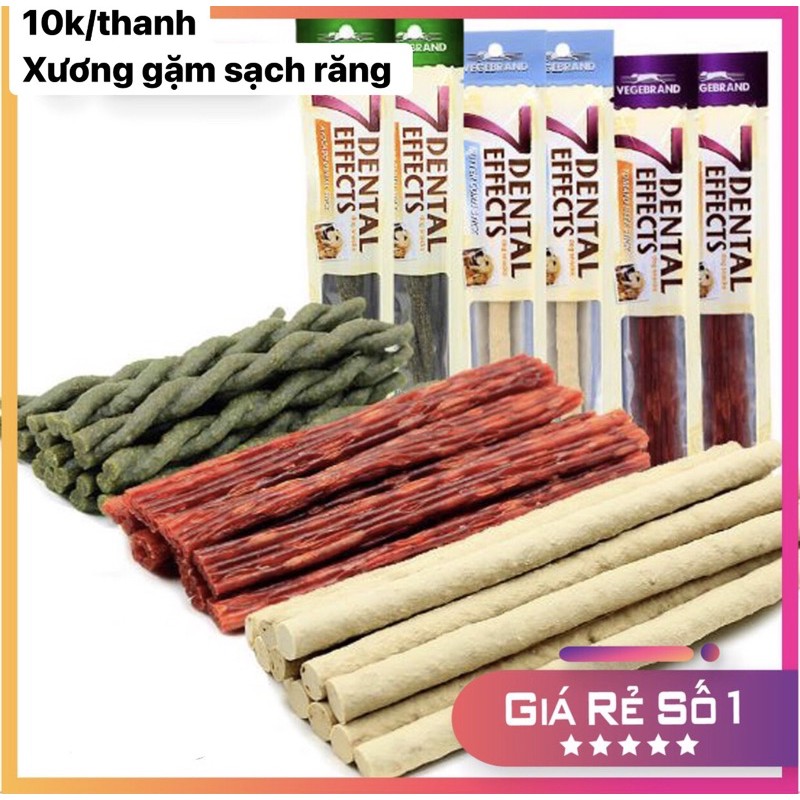 Xương gặm sạch răng 7 dental effect thanh đơn 15gr